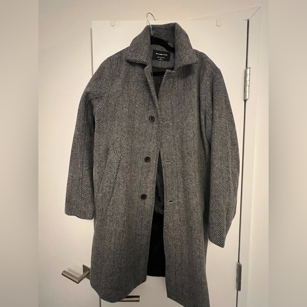 Abercrombie - Wool Blend Mac Coat (Sz: Small)